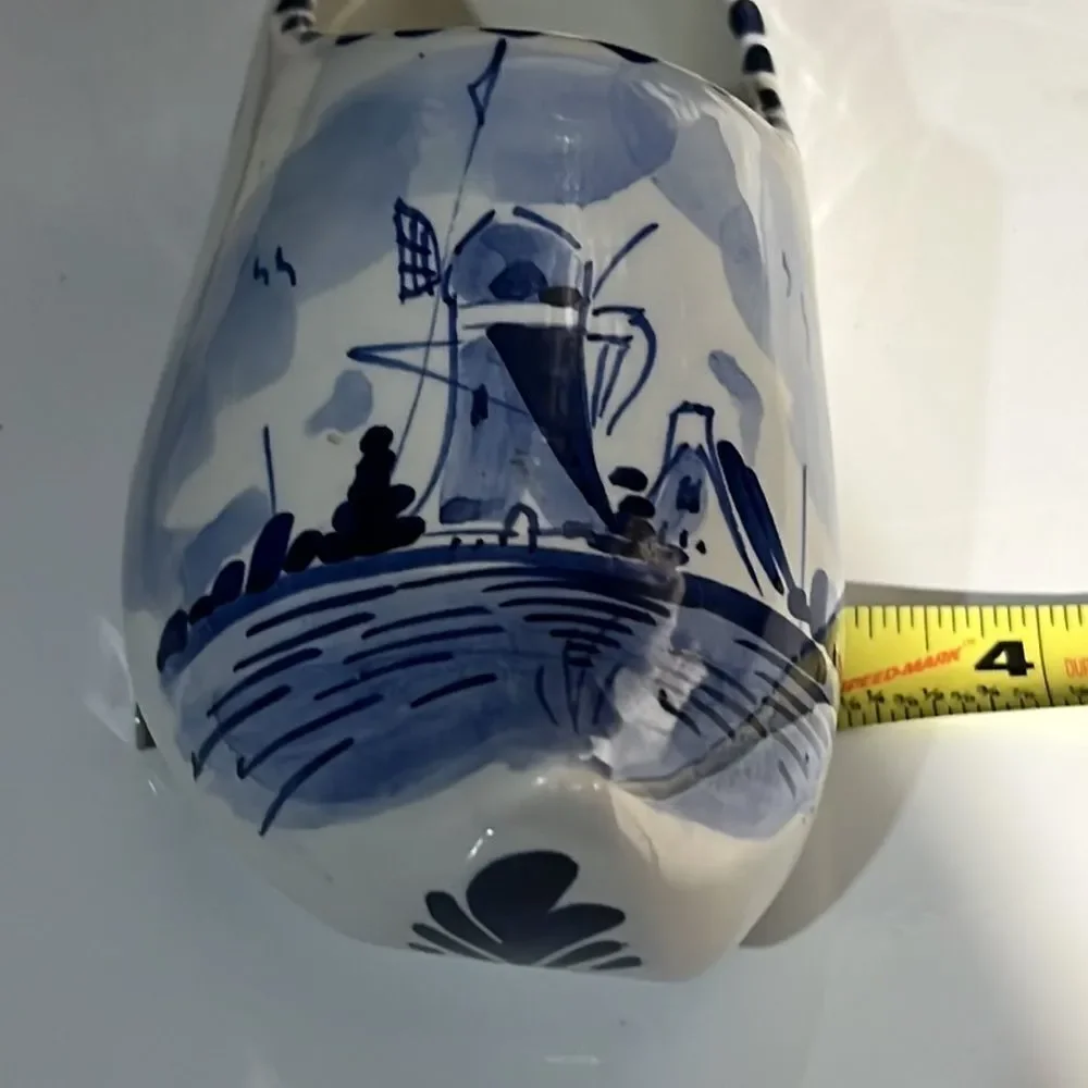 Windmill Delft Blue and White Porcelain Clog